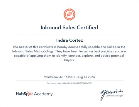 hubspot academy inbound sales.